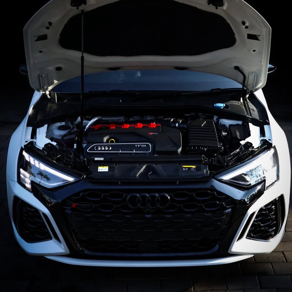 audi rs3 with engine cleaned with detail by dmp super shine
