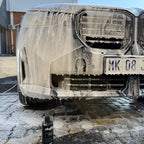 BMW covered in thick snow foam from detail by dmp