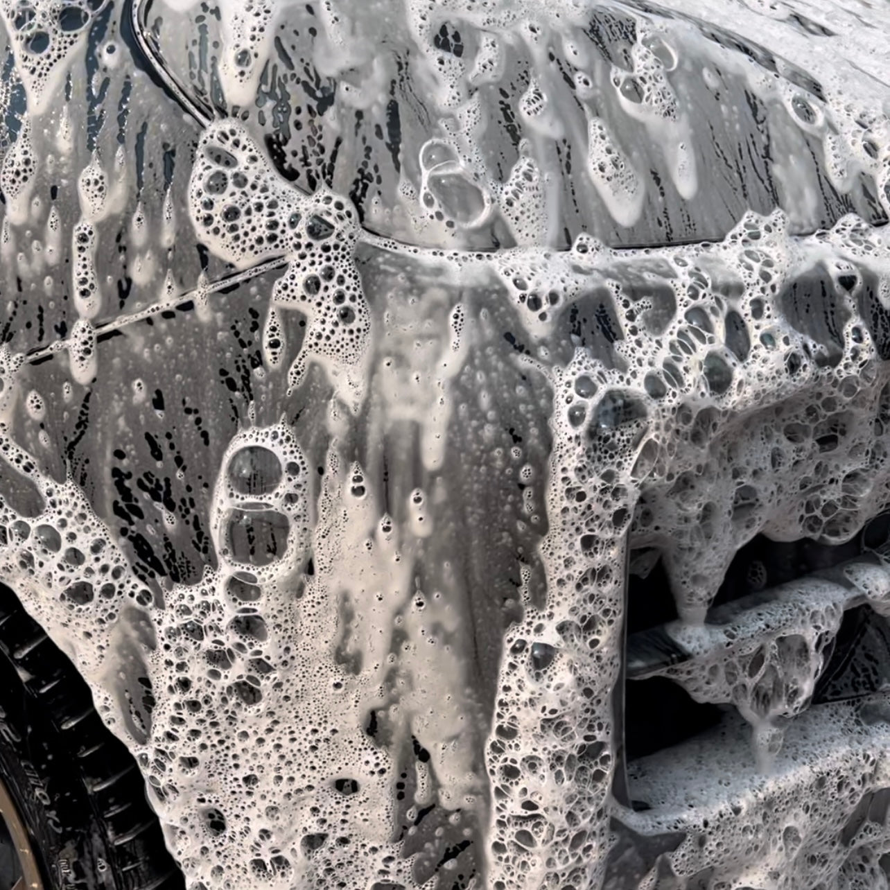 THICK SNOW FOAM ON PORSCHE, PRE WASH, ALL PURPOSE, HEADLIGHT RESTORATION