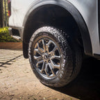 ford ranger tyre shining using clear gel tyre shine
