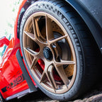 porsche gt3rs wheel cleaned with detail by dmp car care kit drying 